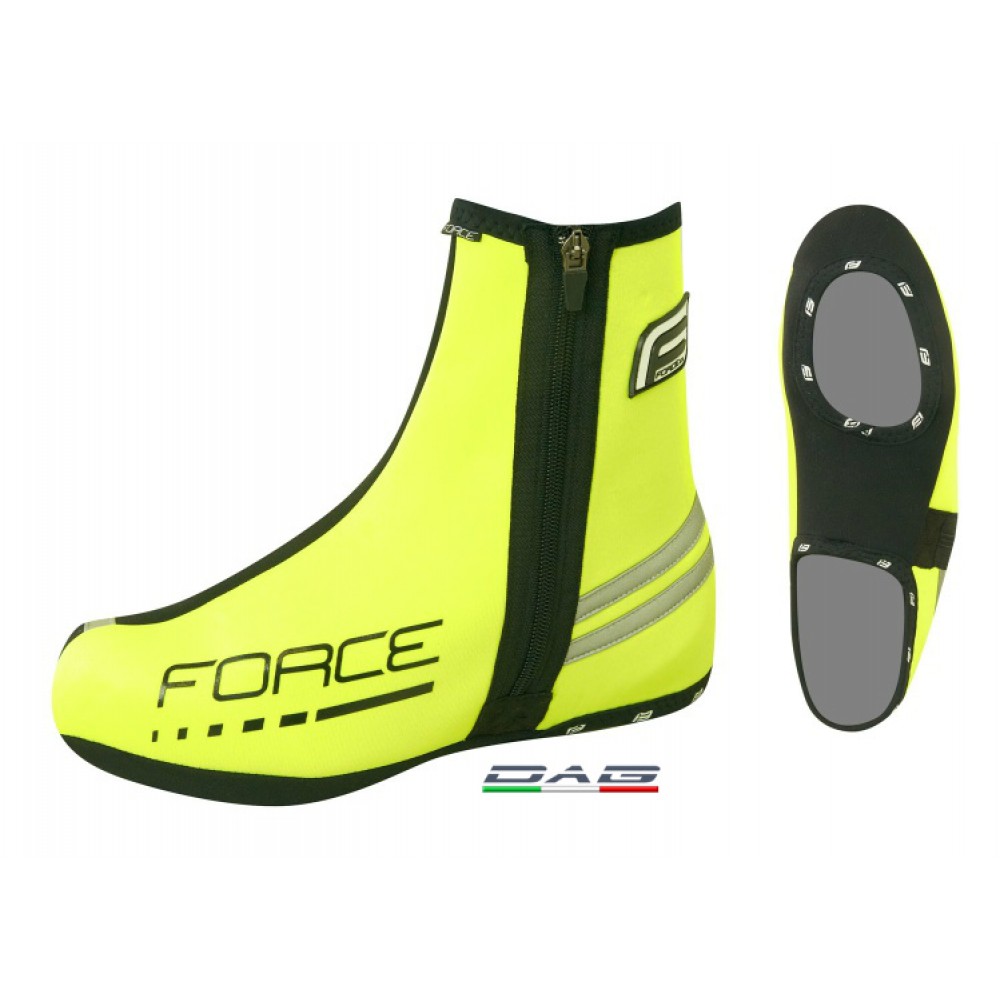Force Copriscarpe Ciclismo in neoprene Giallo Fluo